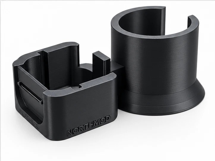 Black 3D-printed crevice tool holder
